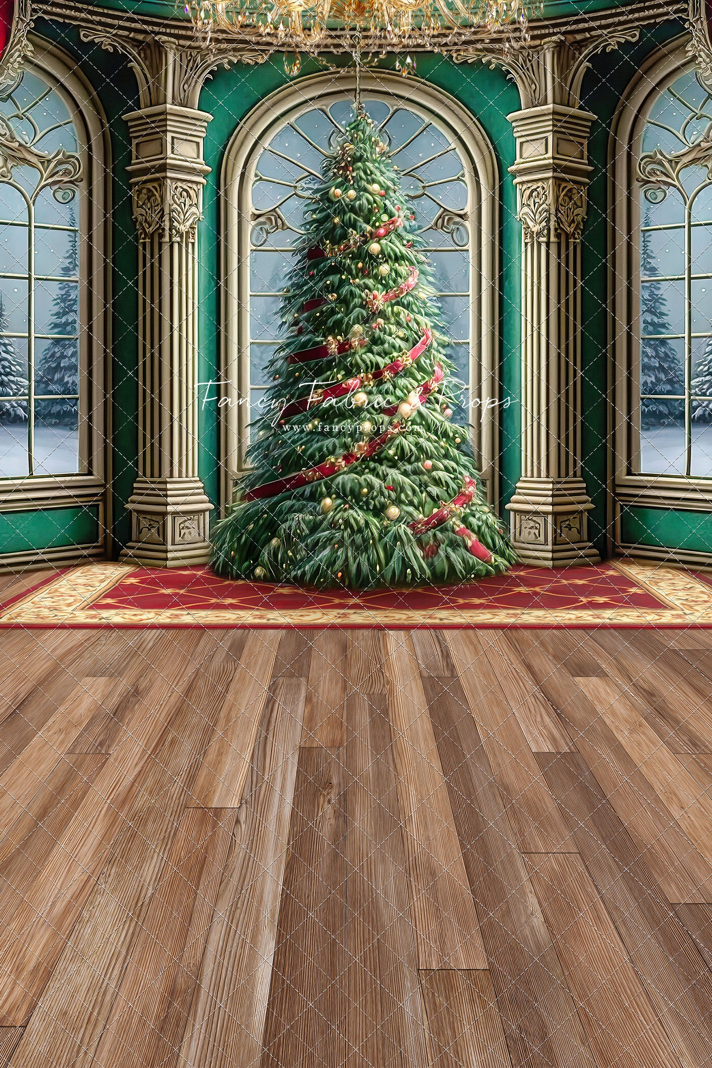 Royal Christmas Tree - Wood Floor Option - with Sweep Option