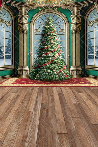 Royal Christmas Tree - Wood Floor Option - with Sweep Option