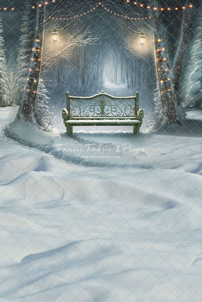 Snowy Bench - Green - with Sweep Option