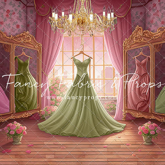 Dress Like A Princess - Green Dress - With Sweep Option