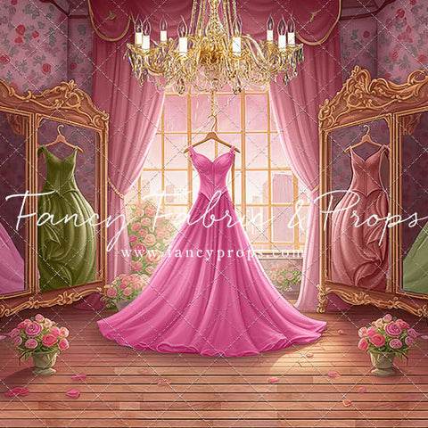 Dress Like A Princess - Pink Dress/Pink Curtains - With Sweep Option
