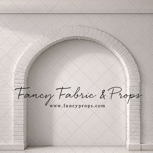 White Brick Alcove - White Floor - With Sweep Option