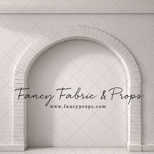 White Brick Alcove - White Floor - With Sweep Option