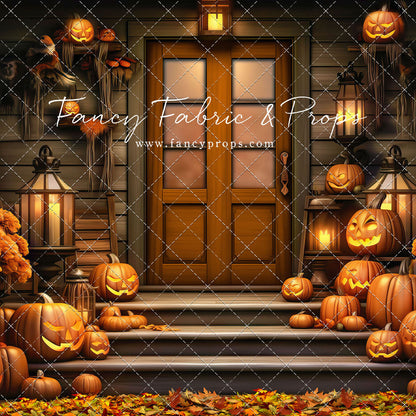 Pumpkin Porch -  Rust Door - With Sweep Option
