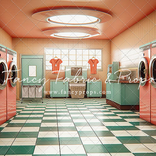 Laundry Day - Coral With Double Washers- With Sweep Option