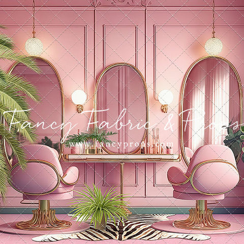 Teresa's Vanity - Pink Floor - 60x50" - Littles Collection