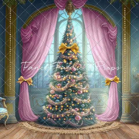 Christmas Wishes - Blue With Wood Floor - with Sweep Option