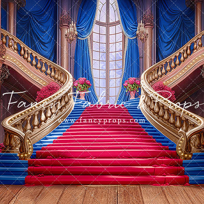 Ballroom Royal Staircase - Royal & Red - With Sweep Option