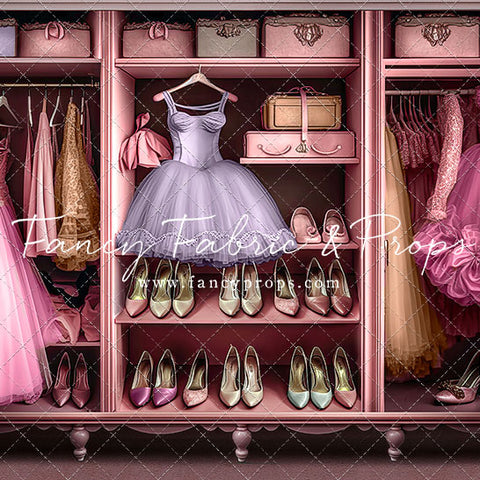 Barbie's Fabulous Wardrobe - Purple Dress Option - With Sweep Option