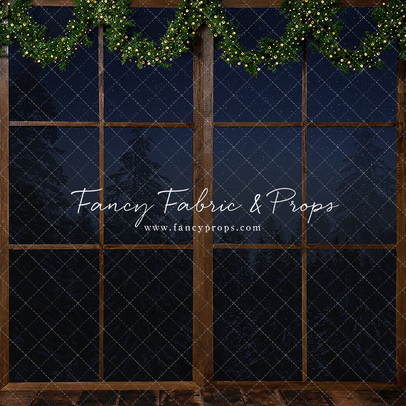 Christmas Bay Window With Garland - Room
