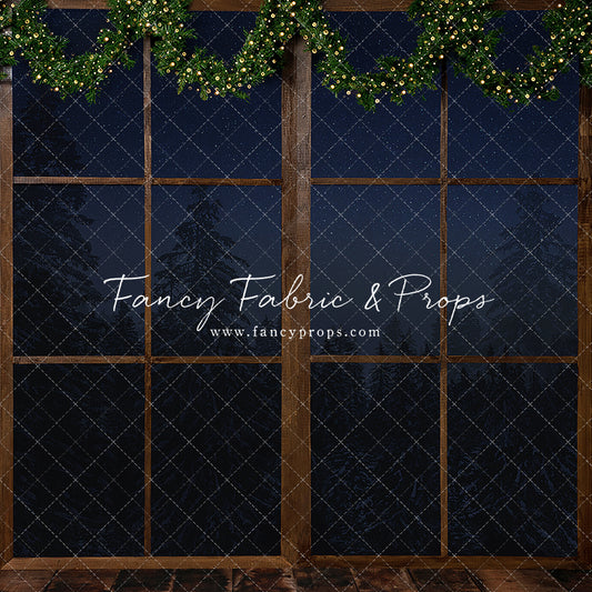 Bay Window At Night - With Garland
