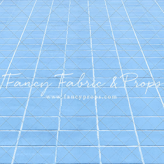 Blue Tile Mat Floor