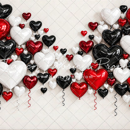 Classic Heart Balloon Wall - With Sweep Option