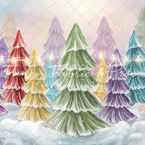 Magical Winter Rainbow Trees