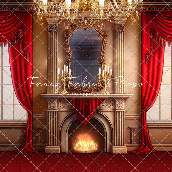 Cozy Up By The Fire - Red Carpet Option - with Sweep Option