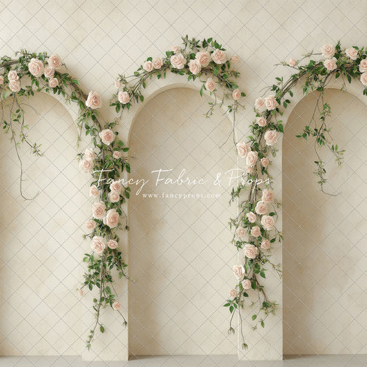 Cream Rose Courtyard - With Sweep Option