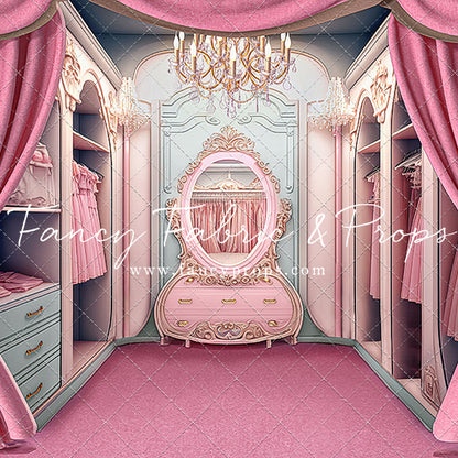 Elegant Armoire - Pink Floor Option - With Sweep Option