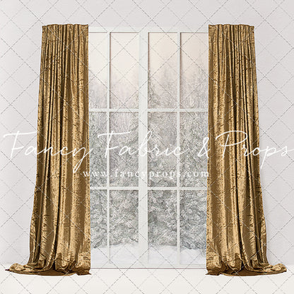 Simple Christmas Mantle Window