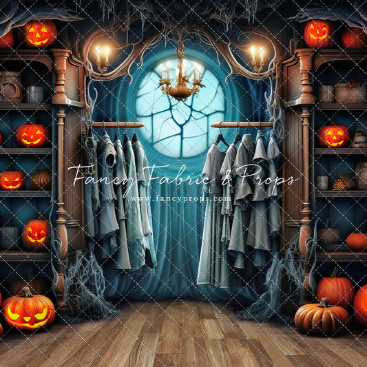 Haunted Wardrobe -Brown Wood Floor - With Sweep Option