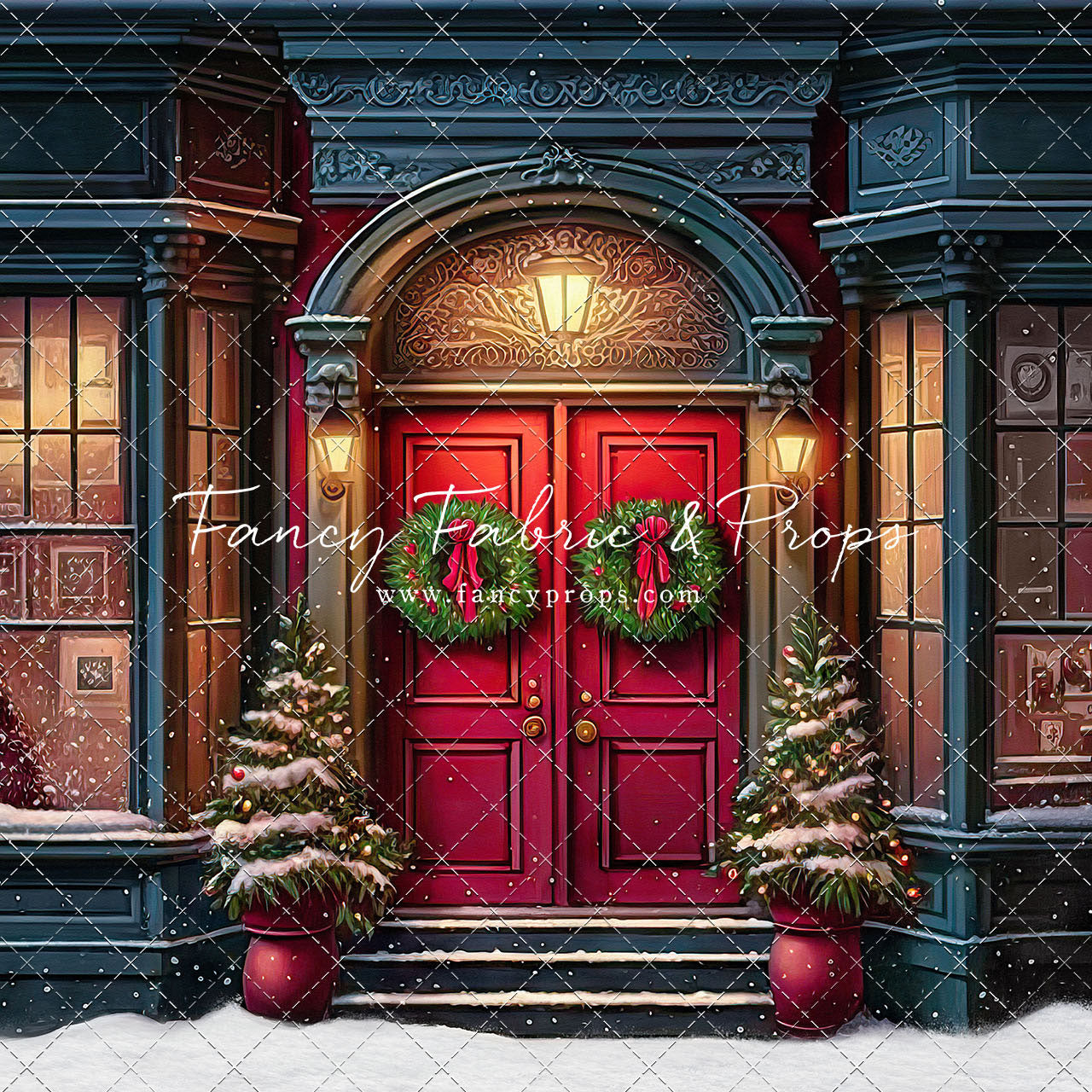 Heartfelt Holiday Home - Red Doors With Snow Floor Option - with Sweep Option