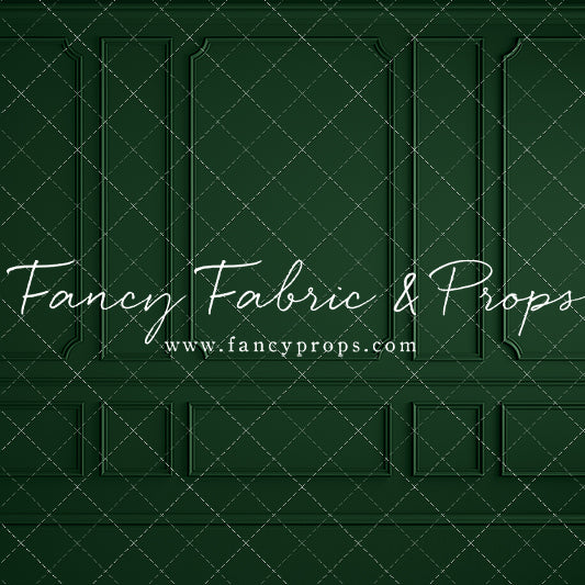 Holly Jolly Green Wainscoting Wall