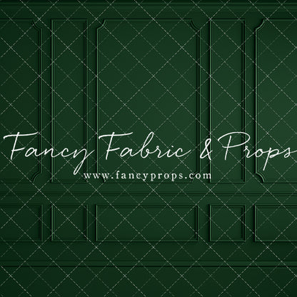 Holly Jolly Green Wainscoting Wall