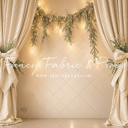 Ivory Christmas Curtain Call - With Sweep Option