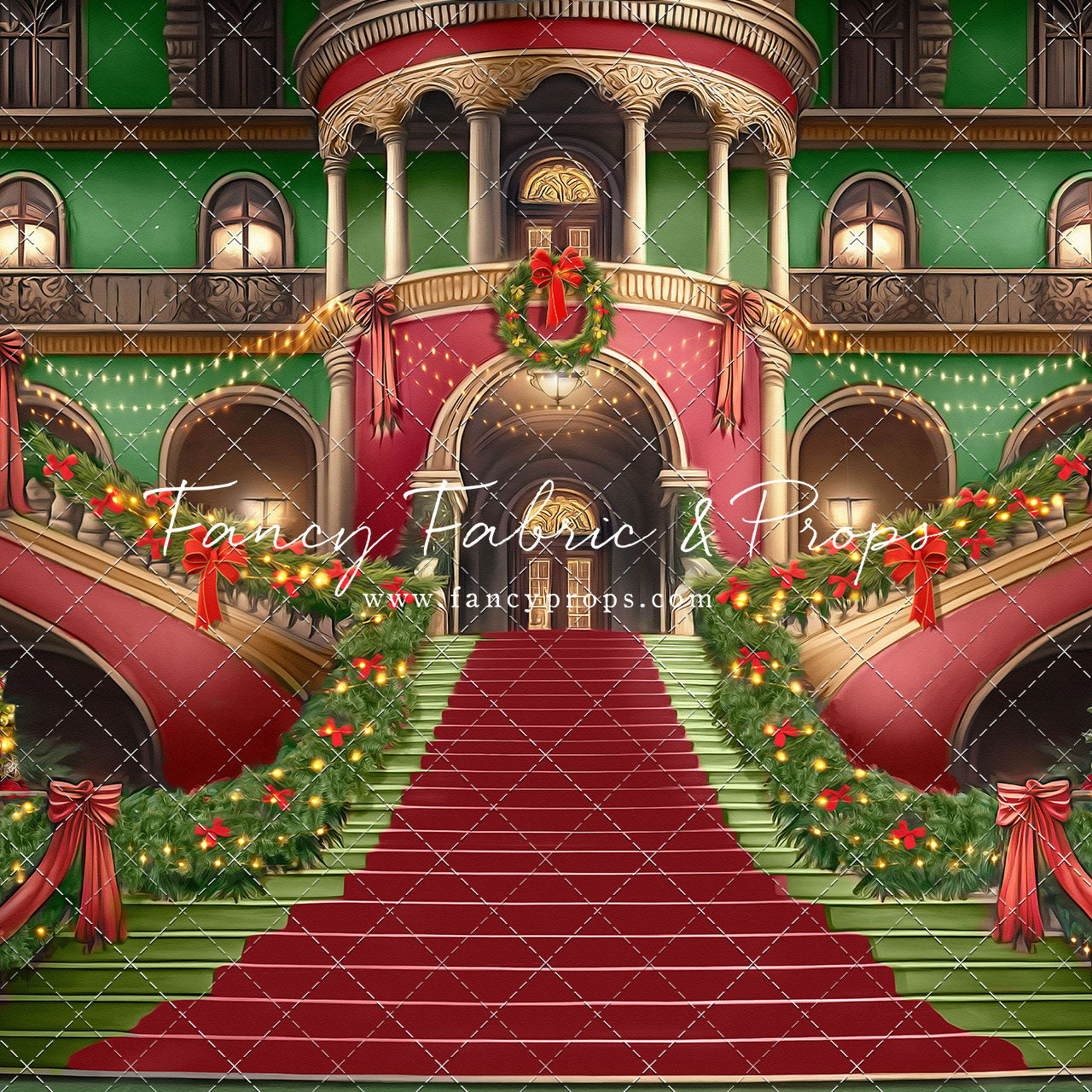 Merry Mansion- Green Rug - with Sweep Option