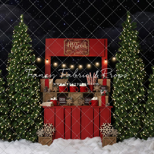 Nighttime Cocoa Stand - with Lights