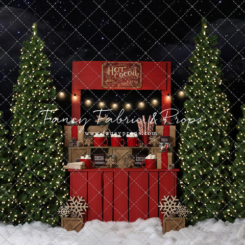 Nighttime Cocoa Stand - with Lights