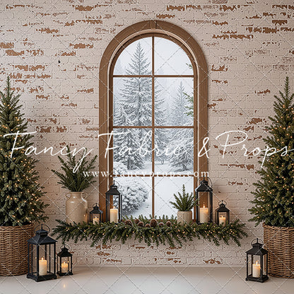 Rustic Holiday Window - with Sweep Option