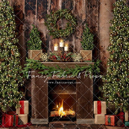 Simple Rustic Christmas Mantle