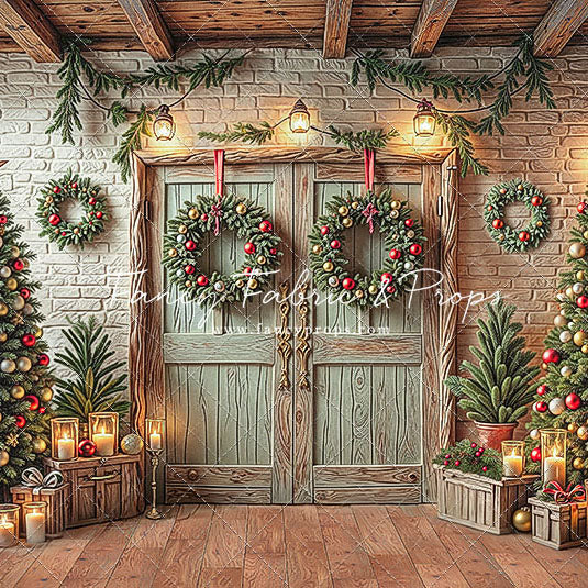 The Christmas Cabin Porch - with Sweep Option