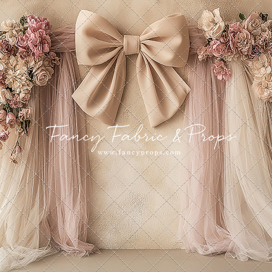 Velvet Blossom Bow Arch - With Sweep Option