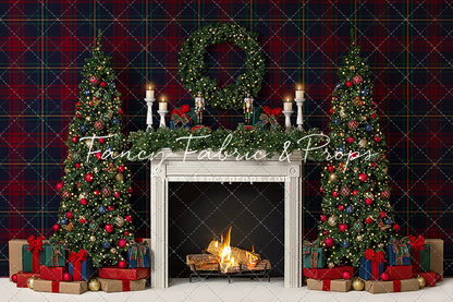RTS Tartan Traditional Mantle - 12x8' Wrinkle-Free Fabric - Perfect - 60% Off
