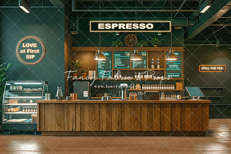 The Coffee Spot - Wood Floor Version - With Sweep Option