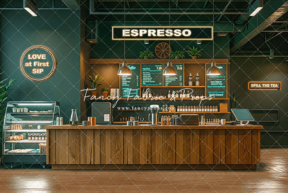 The Coffee Spot - Wood Floor Version - With Sweep Option