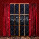 Classic Window With Red Drapes