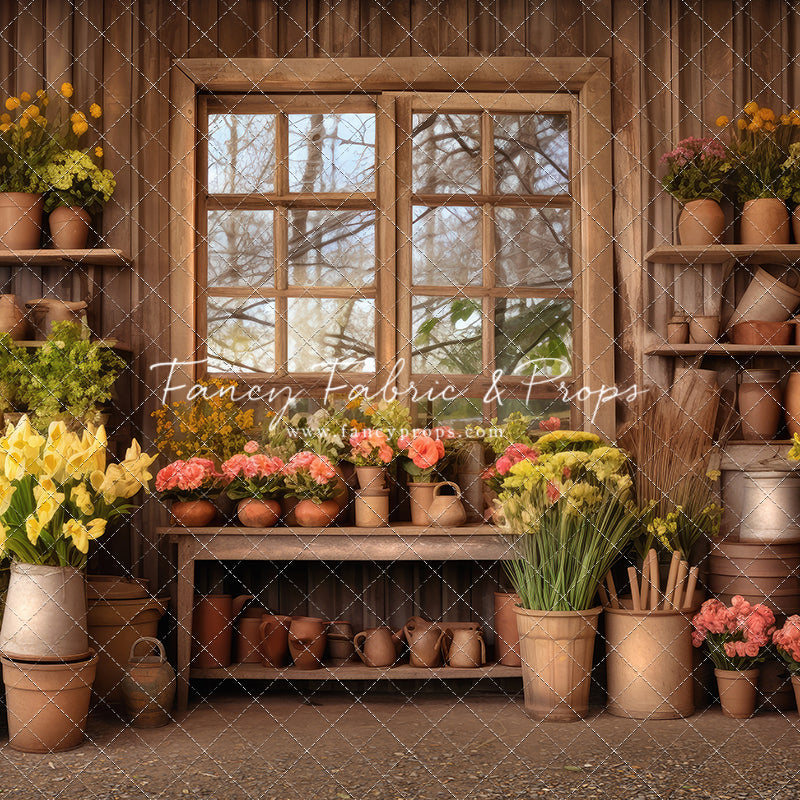 Rustic Greenhouse Garden View - With Sweep Option