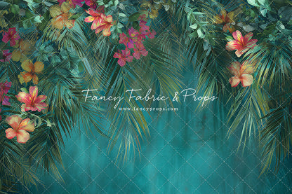 Tropical Teal Bloom - With Sweep Option