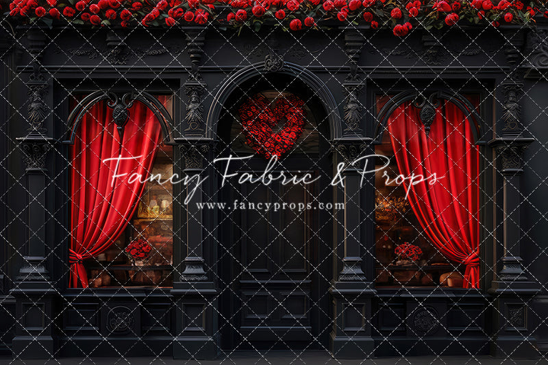 RTS Valentine's Cafe - 12x8' Wrinkle-Free Fabric - Perfect - 50% Off