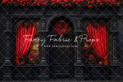 RTS Valentine's Cafe - 12x8' Wrinkle-Free Fabric - Perfect - 50% Off