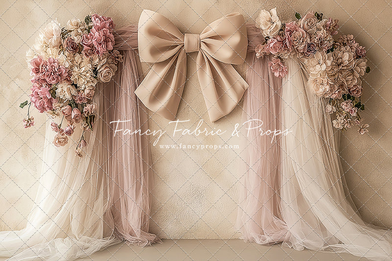 Velvet Blossom Bow Arch - With Sweep Option