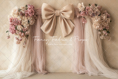 Velvet Blossom Bow Arch - With Sweep Option