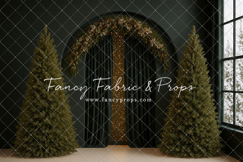 Velvet Christmas Arch - With Sweep Option