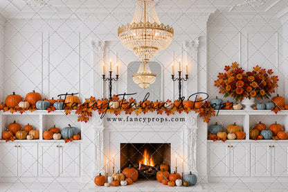 White Autumn Fireplace - With Sweep Option