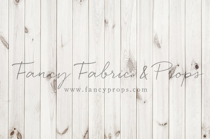 White Wooden Planks Mat Floor