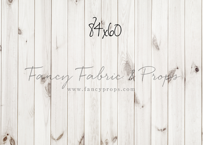 White Wooden Planks Mat Floor