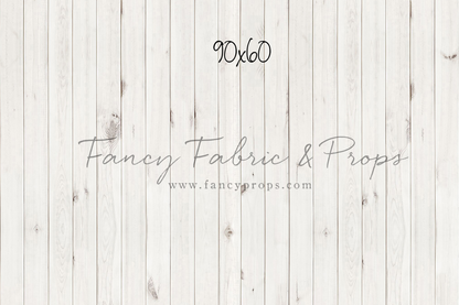 White Wooden Planks Mat Floor