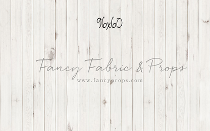 White Wooden Planks Mat Floor